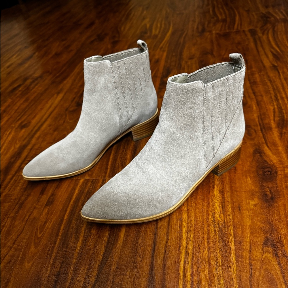 Marc Fisher LTD Yolli Taupe Suede Booties